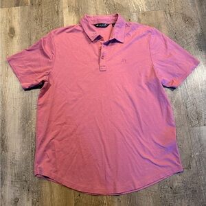 Travis Mathews Men's Pink Polo Shirt L